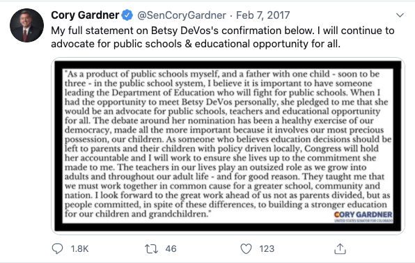 Cory Gardner Ratioed